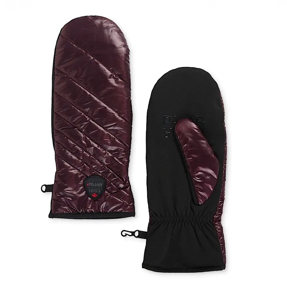 PAJAR - Susan Oxblood Quilted Mittens Gloves Skiing NWT